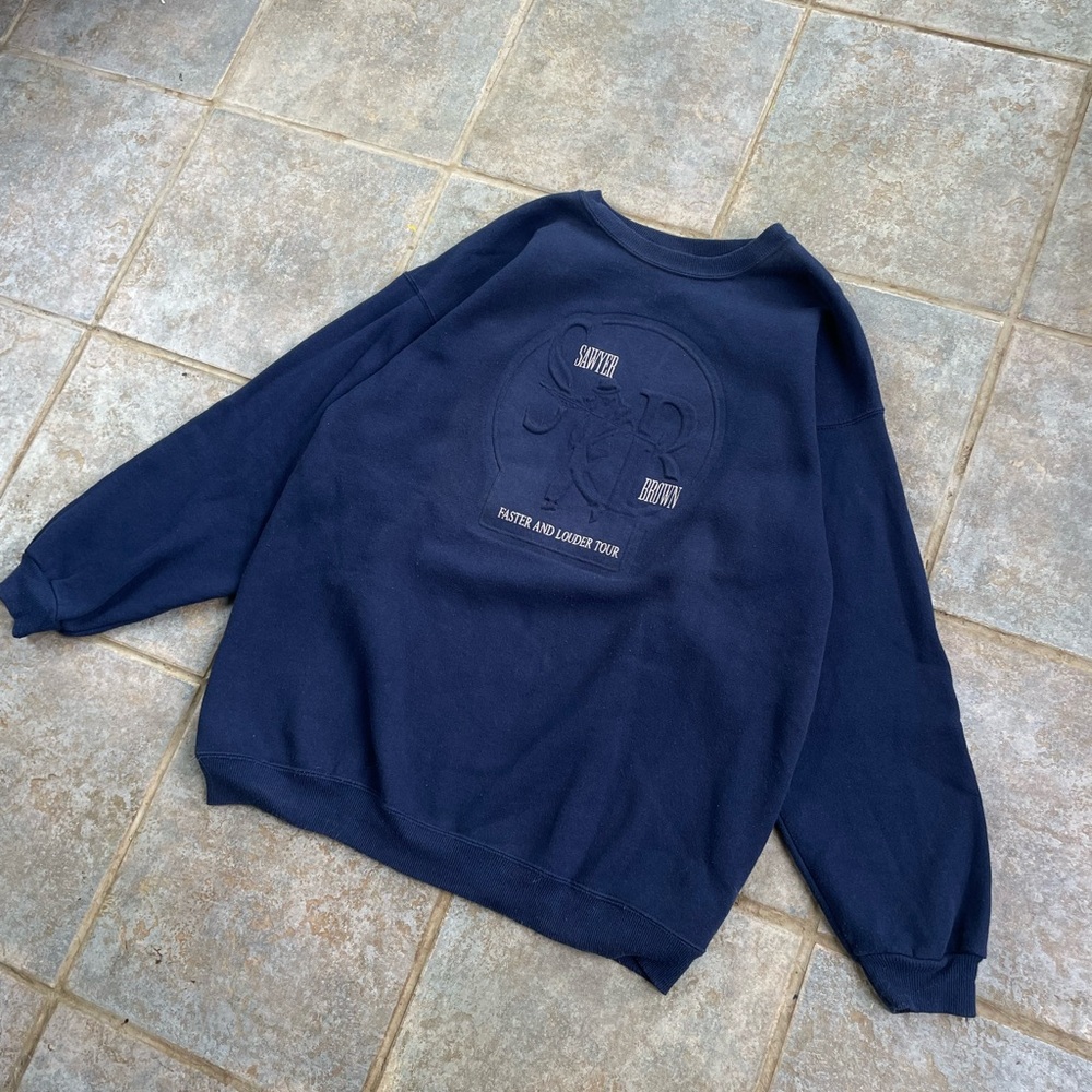 Vintage Sawyer Brown 1994 Faster and Louder Tour Crewneck Sweatshirt Size Large